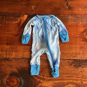 Little Sleepies Viscose Zippy - Blue Watercolor